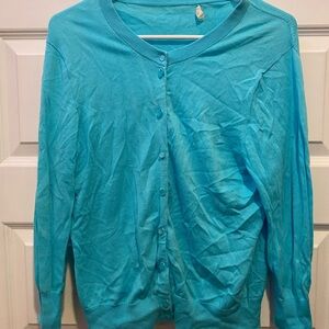 J. Crew Turquoise Cardigan Sweater